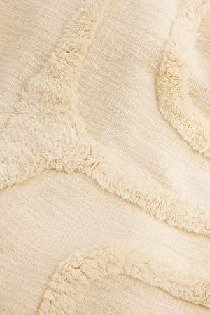 Beige Plaid duveteux à motif