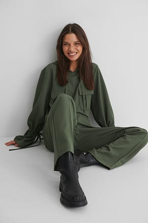 Dark Green Handpicked x NA-KD Hoodie À Motifs