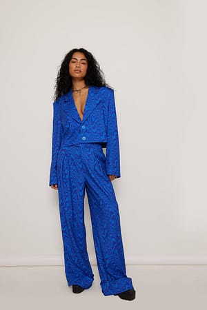 Swirl Blue Print Pantalon de ville