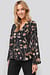 Printed Overlap Blouse