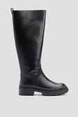 Black Bottes tige à semelle haute
