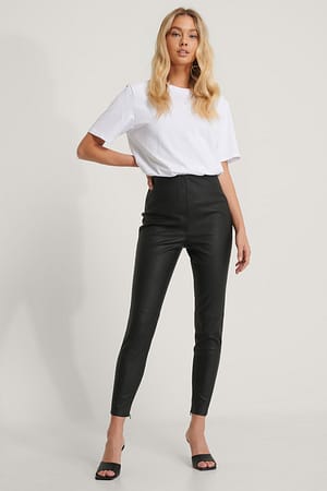 Black Legging faux cuir recyclé