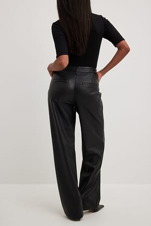 Black Pantalon faux cuir