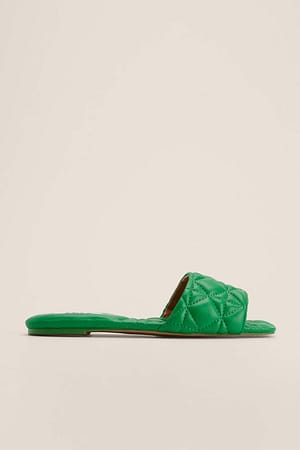 Emerald Green Pantoufles