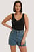 Short En Jean À Ourlet Brut