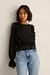Blouse à volants multiples recyclée Dobby