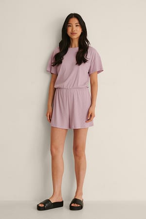 Keepsake Lilac Pyjama combinaison doux côtelé recyclé