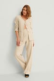 Sand Pantalon de costume ajusté en matière recyclée