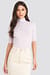 Ribbed Polo Short Sleeve Top