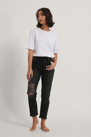 Black NA-KD Reborn Jean