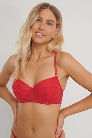 Rococco Red Bustier Dentelle