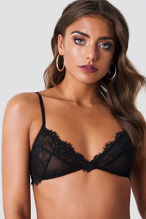 Black Romantic Lace Bra