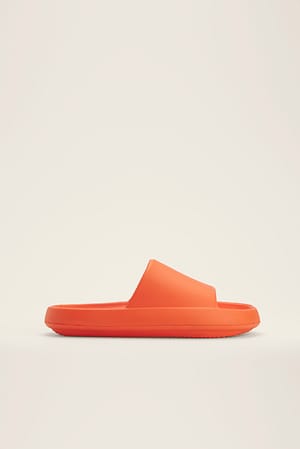 Orange Pantoufles en caoutchouc