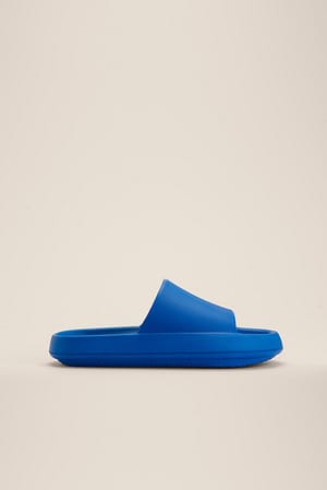 Turquoise Pantoufles en caoutchouc
