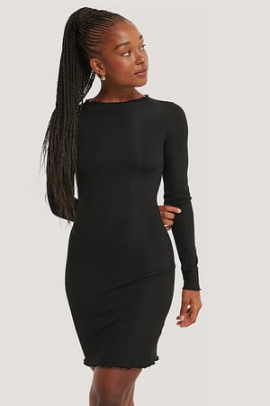 Black NA-KD Mini robe côtelée