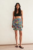 Flower Print Jupe courte nouée style sarong