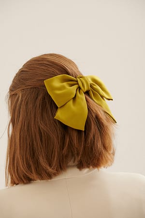 Olive Nœud Pour Les Cheveux En Satin