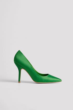 Strong Green Escarpins satin