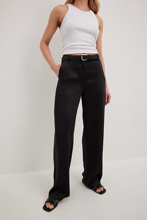Black Pantalon de costume