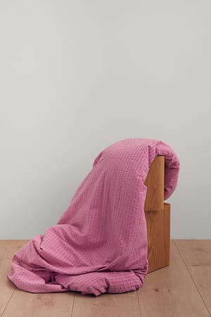 Pink Linge de lit en seersucker