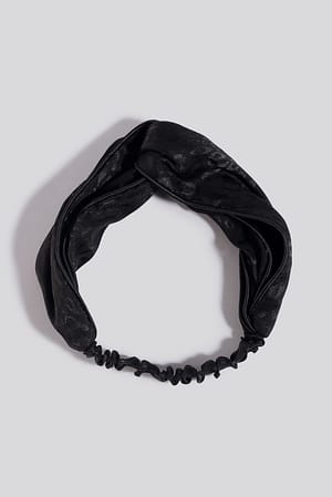 Black NA-KD Accessories Shiny Leo Hairband