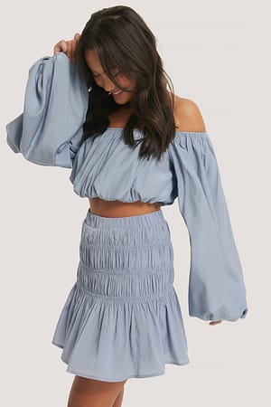 Dusty Blue NA-KD Jupe Courte