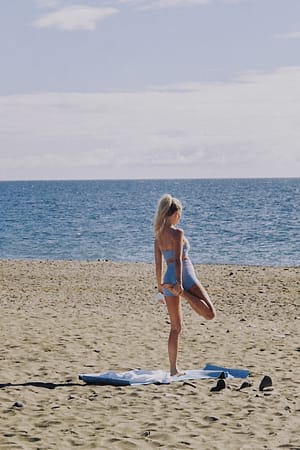 Light Blue Short de sport style cycliste