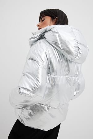 Silver Veste argentée matelassée