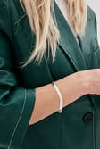 Silver Bracelet brillant épais en plaqué argent
