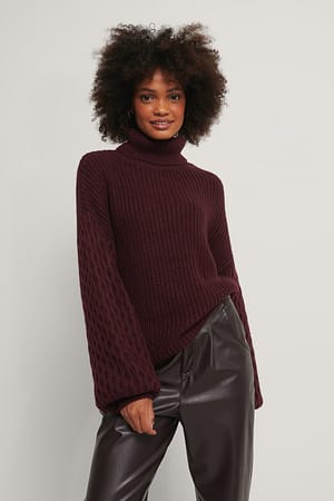 Plum NA-KD Pull Tricoté Colo Polo