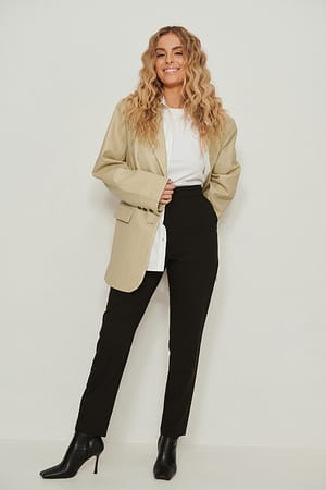 Black NA-KD Classic Pantalon De Costume Coupe Slim