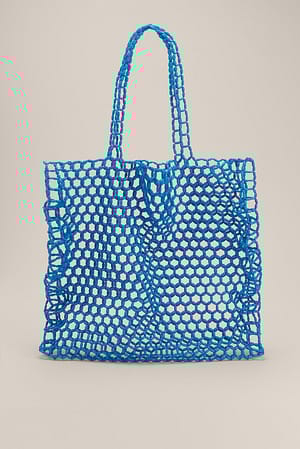 Aqua Blue Cabas fin à perles