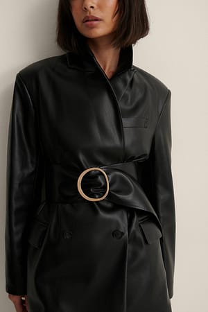 Black NA-KD Accessories Drapée Ceinture À Boucle
