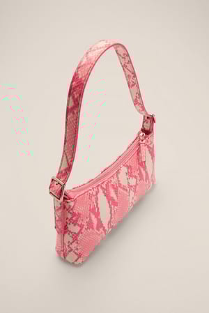 Pink Snake Sac baguette serpent