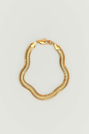 Gold Bracelet serpent chaîne plaqué or recyclé
