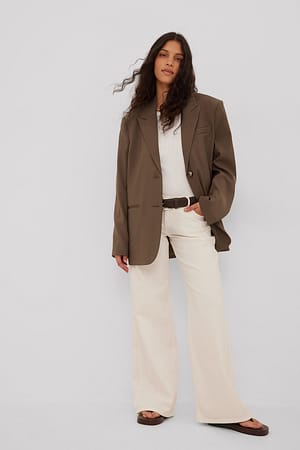 Offwhite Jean taille basse large