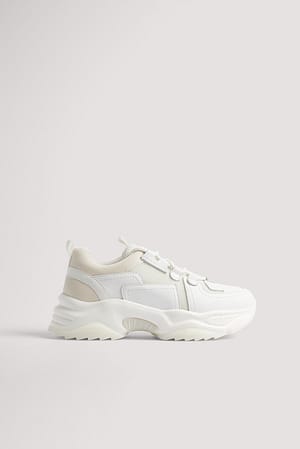 White Baskets chunky à profil pointu