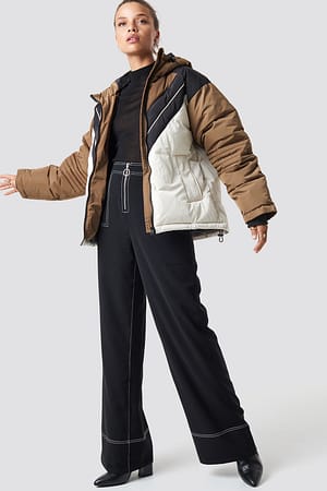 White Sporty Padded Jacket