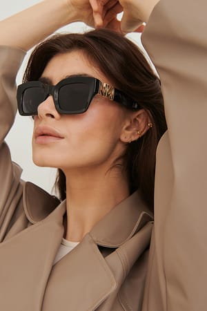 Black Lunettes de soleil à monture carrée