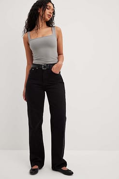 Squared Neck Singlet Outfit
