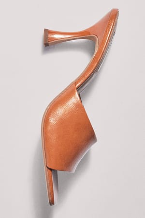 Brown Stiletto Mules