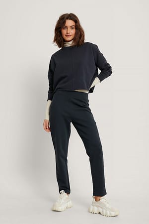 Dark Navy NA-KD Basic Pantalon de jogging droit basique
