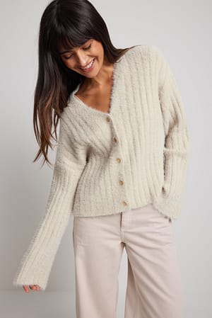 Sand Cardigan souple coupe droite