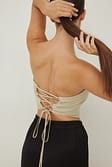 Beige Haut satin