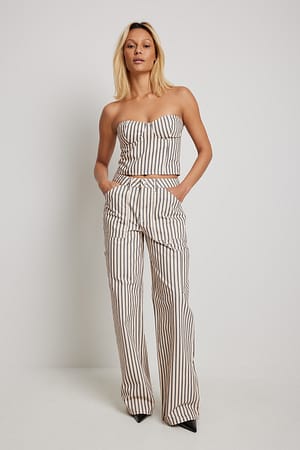 Striped Jean cargo large