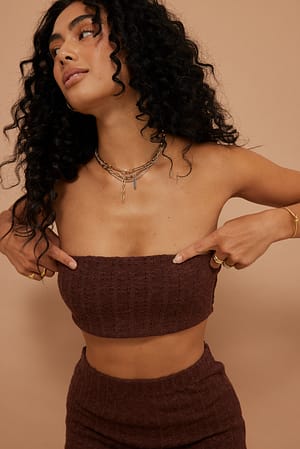 Brown Bustier structuré