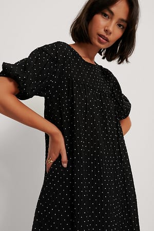 Black NA-KD Robe Manches Courtes