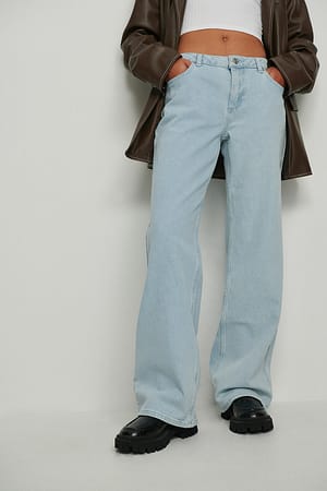 Light Blue Jean taille basse