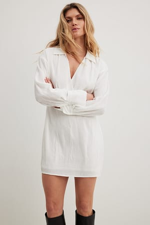 White Mini robe portefeuille