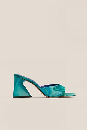 Swirl Print Swirly Mules